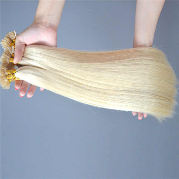 White blonde #60 fusion pre bonded hair extensions wholesale YJ132